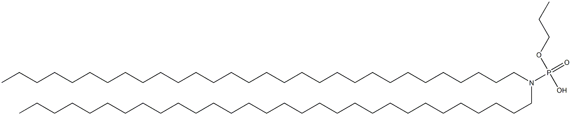 N,N-Ditriacontylamidophosphoric acid hydrogen propyl ester Struktur