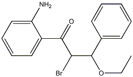 1-(2-Aminophenyl)-2-bromo-3-ethoxy-3-phenylpropan-1-one Struktur