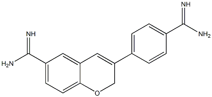 4-(6-Amidino-2H-1-benzopyran-3-yl)benzamidine Struktur