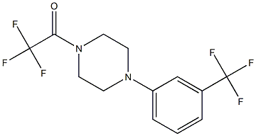 4-(3-Trifluoromethylphenyl)-1-(trifluoroacetyl)piperazine Struktur