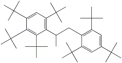 2-(2,3,4,6-Tetra-tert-butylphenyl)-1-(2,4,6-tri-tert-butylphenyl)propane Struktur