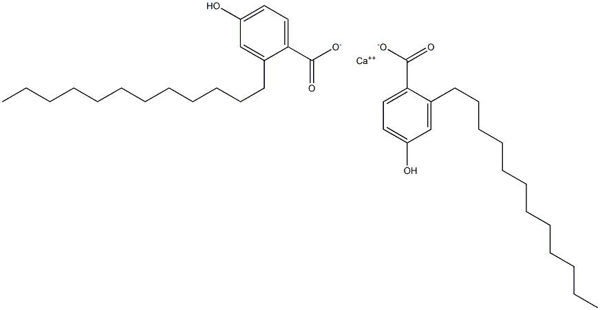 Bis(2-dodecyl-4-hydroxybenzoic acid)calcium salt Struktur