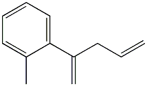 2-Methyl-1-(1-methylene-3-butenyl)benzene Struktur