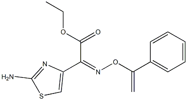 (2-Amino-4-thiazolyl)[(Z)-[(1-phenylvinyl)oxy]imino]acetic acid ethyl ester Struktur