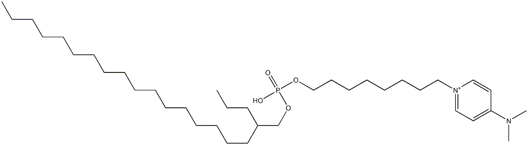 4-Dimethylamino-1-[8-[(3-hexadecyl-2-propylpropoxyphosphonyl)oxy]octyl]pyridinium Struktur