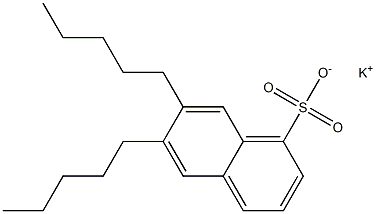 6,7-Dipentyl-1-naphthalenesulfonic acid potassium salt Struktur