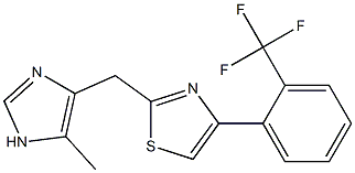 4-(2-Trifluoromethylphenyl)-2-(5-methyl-1H-imidazol-4-ylmethyl)thiazole Struktur