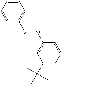 N-(3,5-Di-tert-butylphenyl)-N-(phenylthio)aminyl radical Struktur