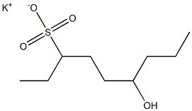 6-Hydroxynonane-3-sulfonic acid potassium salt Struktur