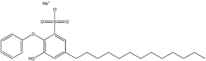 6-Hydroxy-4-tridecyl[oxybisbenzene]-2-sulfonic acid sodium salt Struktur