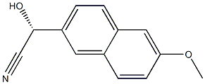 (2R)-2-Hydroxy-2-(6-methoxy-2-naphtyl)acetonitrile Struktur