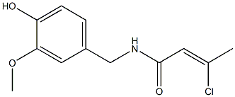 N-Vanillyl-3-chloro-2-butenamide Struktur