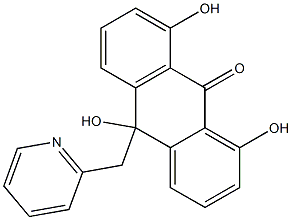 1,8,10-Trihydroxy-10-(2-pyridinylmethyl)anthrone Struktur