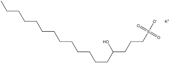 4-Hydroxyheptadecane-1-sulfonic acid potassium salt Struktur