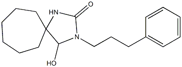 3-(3-Phenylpropyl)-4-hydroxy-2-oxo-1,3-diazaspiro[4.6]undecane Struktur