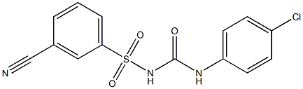 1-(3-Cyanophenylsulfonyl)-3-(4-chlorophenyl)urea Struktur