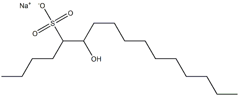 6-Hydroxyhexadecane-5-sulfonic acid sodium salt Struktur