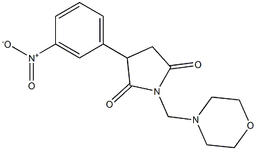 N-(Morpholinomethyl)-2-(m-nitrophenyl)succinimide Struktur