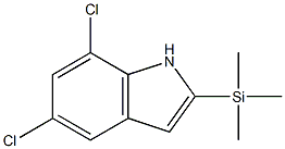 2-Trimethylsilyl-5,7-dichloro-1H-indole Struktur