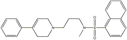 N-[3-[(1,2,3,6-Tetrahydro-4-phenylpyridin)-1-yl]propyl]-N-methyl-1-naphthalenesulfonamide Struktur