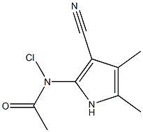 2-(Chloroacetylamino)-4,5-dimethyl-1H-pyrrole-3-carbonitrile Struktur