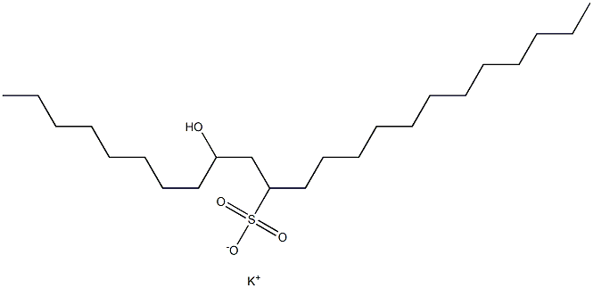 9-Hydroxytricosane-11-sulfonic acid potassium salt Struktur