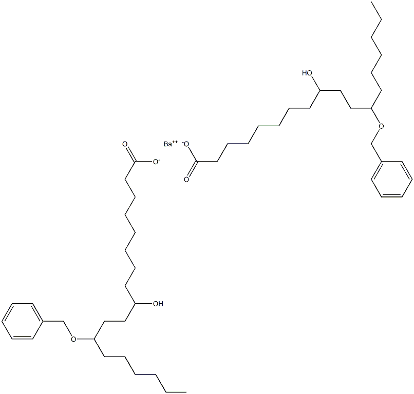 Bis(12-benzyloxy-9-hydroxystearic acid)barium salt Struktur