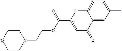 6-Methyl-4-oxo-4H-1-benzopyran-2-carboxylic acid [2-morpholinoethyl] ester Struktur