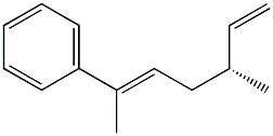 [R,5E,(-)]-3-Methyl-6-phenyl-1,5-heptadiene Struktur