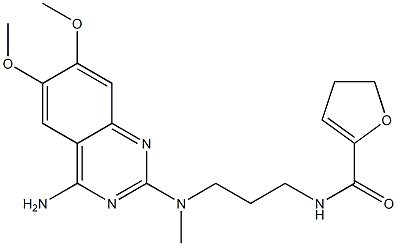 N-[3-[(4-Amino-6,7-dimethoxyquinazolin-2-yl)(methyl)amino]propyl]-4,5-dihydro-2-furancarboxamide Struktur