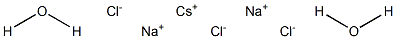 Cesium disodium trichloride dihydrate Struktur