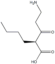 (S)-2-(3-Aminopropanoyl)hexanoic acid Struktur