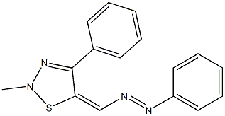 2,5-Dihydro-2-methyl-4-phenyl-5-phenylazomethylene-1,2,3-thiadiazole Struktur