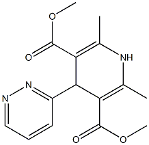 1,4-Dihydro-2,6-dimethyl-4-(3-pyridazinyl)pyridine-3,5-dicarboxylic acid dimethyl ester Struktur