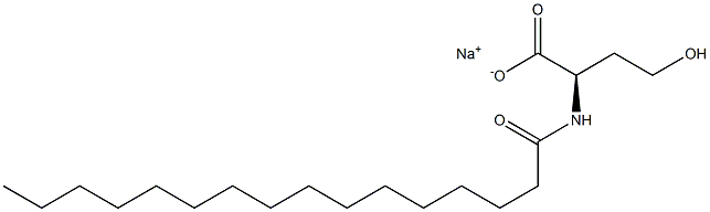 (R)-4-Hydroxy-2-(palmitoylamino)butyric acid sodium salt Struktur