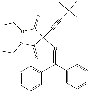 2-[(Diphenylmethylene)amino]-2-(3,3-dimethyl-1-butynyl)malonic acid diethyl ester Struktur