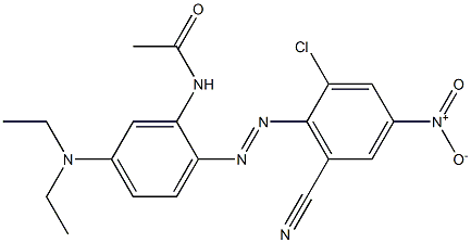 2'-[(2-Chloro-6-cyano-4-nitrophenyl)azo]-5'-(diethylamino)acetanilide Struktur