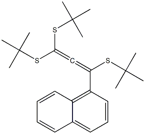 1-(1-Naphtyl)-1,3,3-tris(tert-butylthio)propadiene Struktur