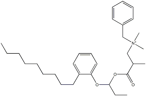 N,N-Dimethyl-N-benzyl-N-[2-[[1-(2-nonylphenyloxy)propyl]oxycarbonyl]propyl]aminium Struktur