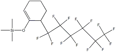 1-(Trimethylsiloxy)-6-(tridecafluorohexyl)-1-cyclohexene Struktur