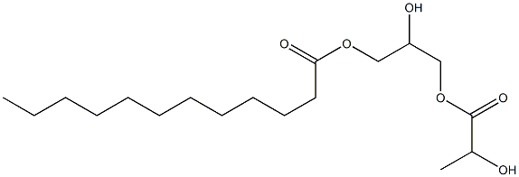 2-Hydroxypropionic acid 2-hydroxy-3-dodecanoyloxypropyl ester Struktur