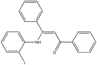 3-(2-Iodophenylamino)-1,3-diphenyl-2-propen-1-one Struktur