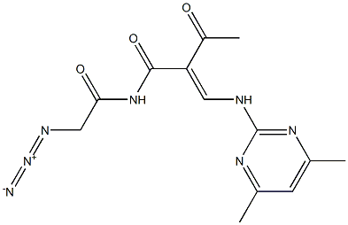 N-[1,3-Dioxo-2-[(4,6-dimethylpyrimidin-2-yl)aminomethylene]butyl]-2-azidoacetamide Struktur