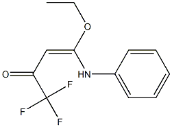 1,1,1-Trifluoro-4-(phenylamino)-4-ethoxy-3-buten-2-one Struktur