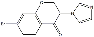 7-Bromo-3-(1H-imidazol-1-yl)chroman-4-one Struktur