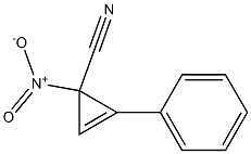 2-Phenyl-1-nitro-2-cyclopropene-1-carbonitrile Struktur