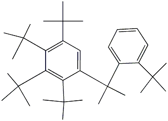 2-(2,3,4,5-Tetra-tert-butylphenyl)-2-(2-tert-butylphenyl)propane Struktur