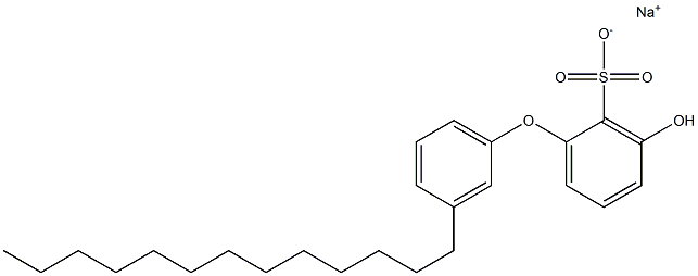 3-Hydroxy-3'-tridecyl[oxybisbenzene]-2-sulfonic acid sodium salt Struktur