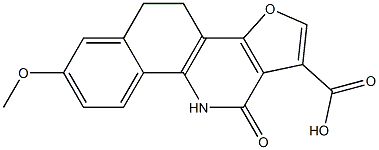 4,5,10,11-Tetrahydro-7-methoxy-11-oxobenzo[h]furo[3,2-c]quinoline-1-carboxylic acid Struktur