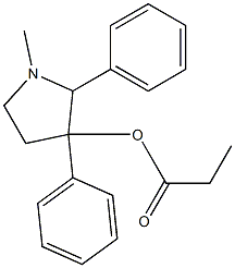 2,3-Diphenyl-1-methylpyrrolidin-3-ol propionate Struktur